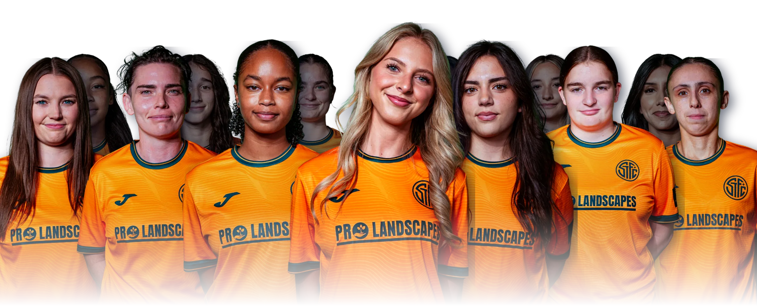 Slough Town FC Ladies players in the home shirt